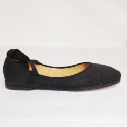 Ballerinas HERMES T41 Black canvas