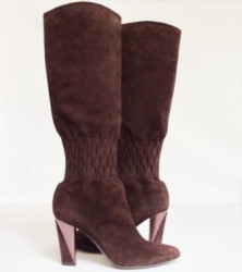 Bottes SERGIO ROSSI T 39.5 Daim marron