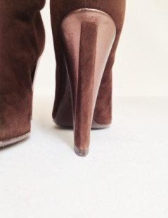 Bottes SERGIO ROSSI T 39.5 Daim marron