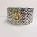 CHANEL silver palladium and gold metal cuff