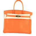 Birkin 35 HERMES orange epsom doré