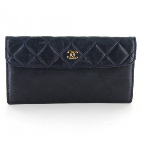 Pochette CHANEL bleu marine