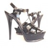 Sandales YVES SAINT LAURENT " Tribute " T 36.5 cuir vernI 