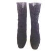 CHANEL T39.5 Black Suede boots