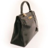 Sac kELLY 32 HERMES en cuir box noir 