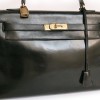 Sac kELLY 32 HERMES en cuir box noir 