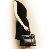 Sac kELLY 32 HERMES en cuir box noir 