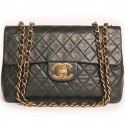 Maxi Jumbo CHANEL matelassé noir vintage