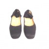 Ballerines HERMES T41 noires en toile 