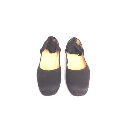 Ballerines HERMES T41 noires en toile 