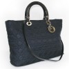 Sac Lady Dior de DIOR en tissu bleur marine