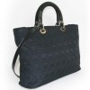 Sac Lady Dior de DIOR en tissu bleu marine