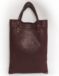 Sac cabas BALANCIAGA cuir bordeaux