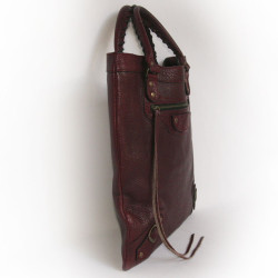 Sac cabas BALANCIAGA cuir bordeaux