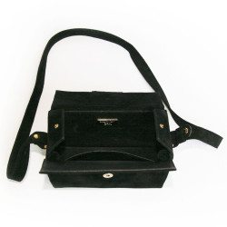 mini sac LANVIN veau velours noir