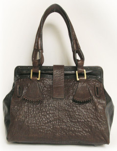 Sac CHLOE en cuir bicolore marron