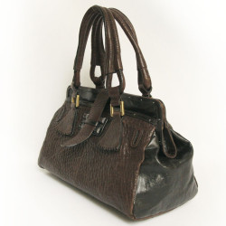 Sac CHLOE en cuir bicolore marron