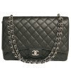 Sac maxi jumbo CHANEL veau grainé noir