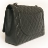 Sac maxi jumbo CHANEL veau grainé noir