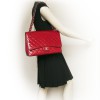 Sac maxi jumbo CHANEL cuir verni rouge