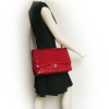 Sac maxi jumbo CHANEL cuir verni rouge