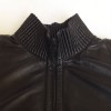 Blouson CHANEL cuir et laine noir