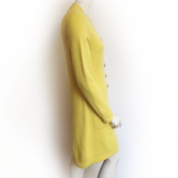 Robe pull CHANEL  T 42 cachemire jaune