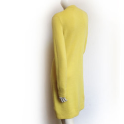 Gilet long CHANEL  T 42 cachemire jaune