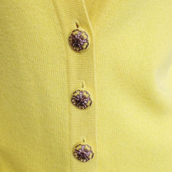 Robe pull CHANEL  T 42 cachemire jaune