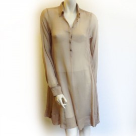 Tunic HERMES t 38 silk sand