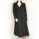 Coat long CHANEL t 42 anthracite grey wool