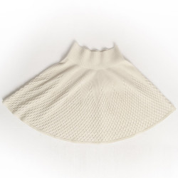 Poncho en laine ALAIA blanc cassé