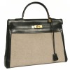 Kelly 35 HERMES toile et cuir 