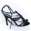 Sandales du soir DIOR t 37.5 en satin de soie noire