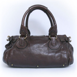 Sac Paddington CHLOE en cuir marron