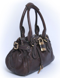 Sac Paddington CHLOE en cuir marron