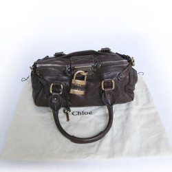 Sac Paddington CHLOE en cuir marron