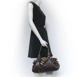 Sac Paddington CHLOE en cuir marron