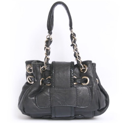 Mini sac JIMMY CHOO cuir vieilli et serpent noir