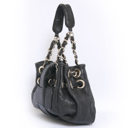 Mini sac JIMMY CHOO cuir et serpent noir