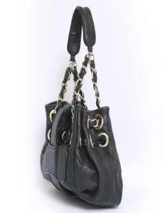 Mini sac JIMMY CHOO cuir et serpent noir