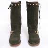 Bottes CELINE en veau velours marron T 36