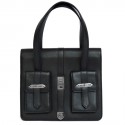 Mini black leather CHANEL Tote