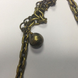 LANVIN iconic necklace 'HELP' in Gilded metal