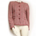 CHANEL T 44 multicolor tweed jacket