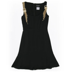 Robe CHANEL en soie noire T34