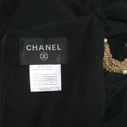 Robe CHANEL en soie noire T34