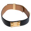 Ceinture Médor HERMES cuir noir