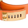 Ceinture Médor HERMES cuir swift orange H