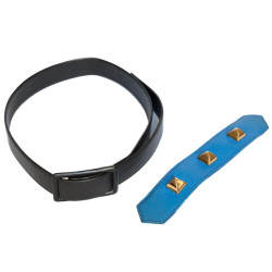 Ceinture  HERMES bicolore noire et bleue